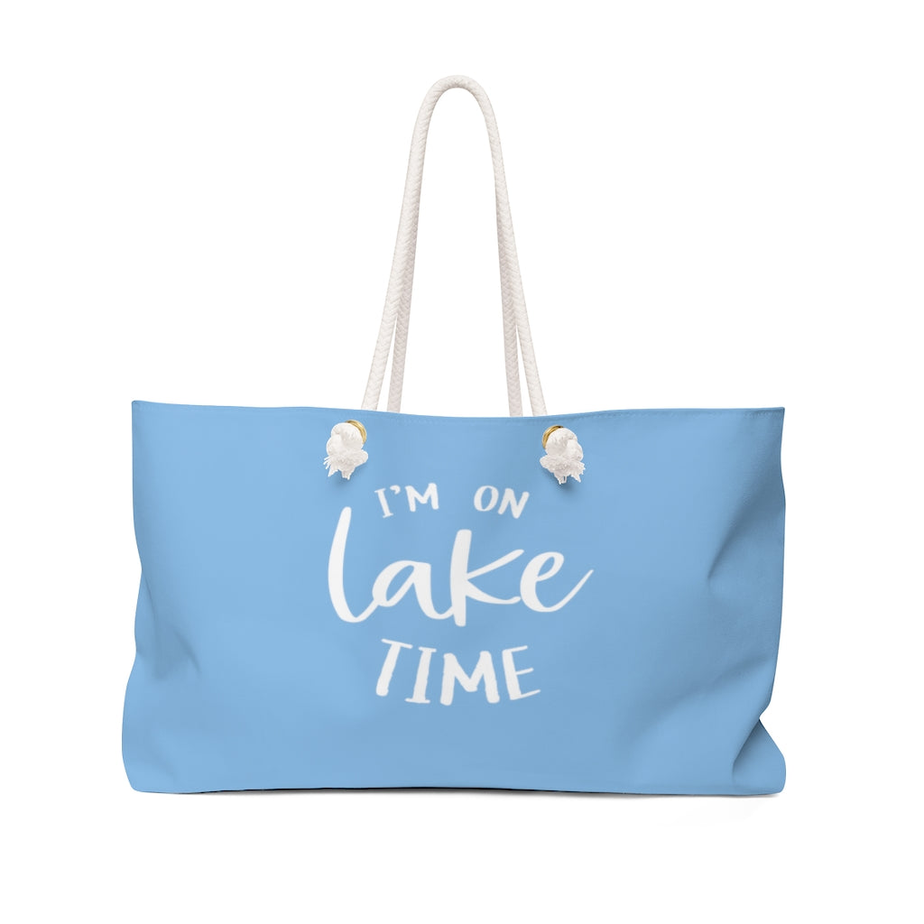 I'm On Lake Time - Weekender Tote Bag (Miami Blue)