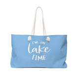 I'm On Lake Time - Weekender Tote Bag (Miami Blue)