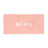 Nice Aft (Anchor) - Beach Towel (Pink)