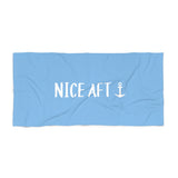 Nice Aft (Anchor) - Beach Towel (Miami Blue)
