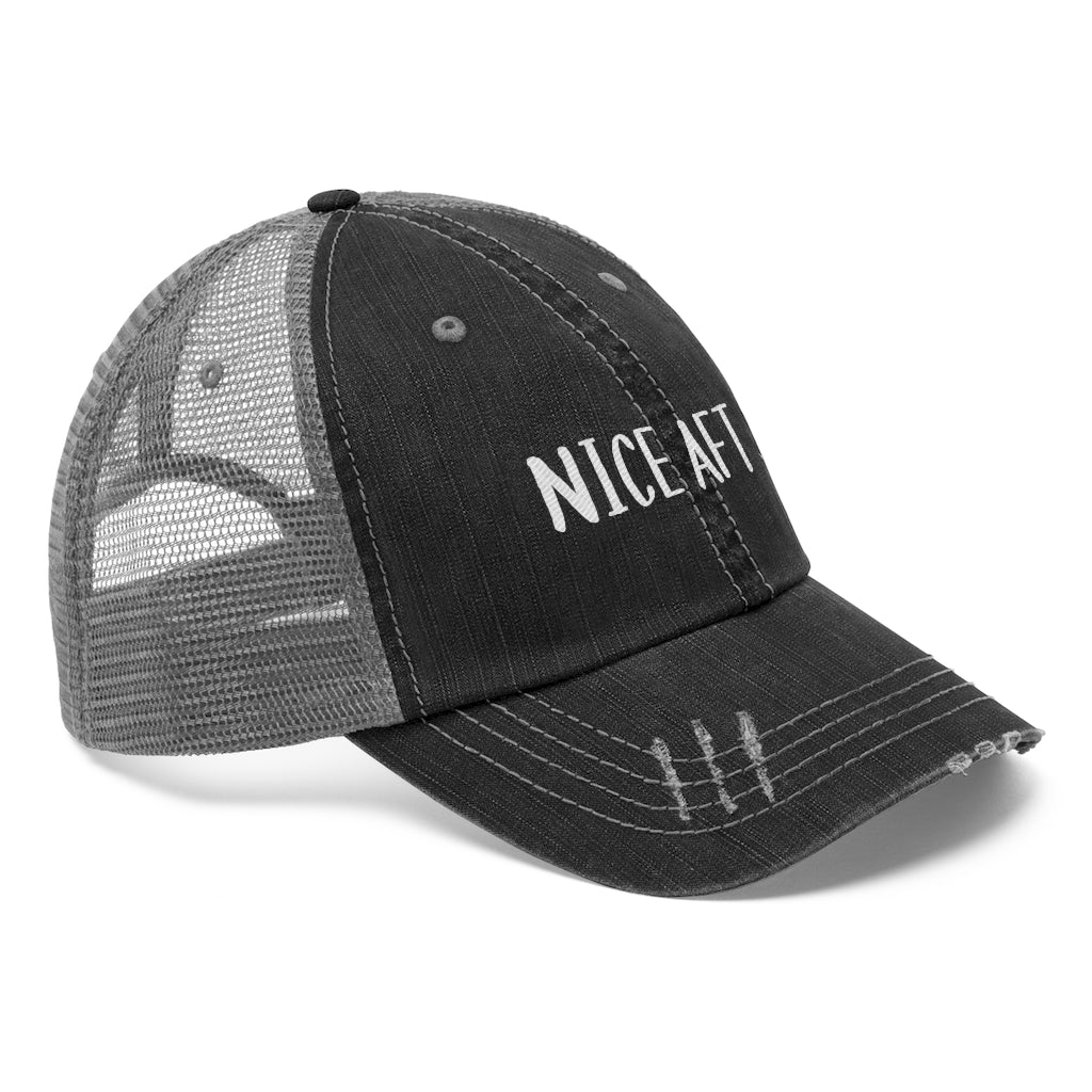 Nice Aft (Anchor) - Distressed Trucker Hat