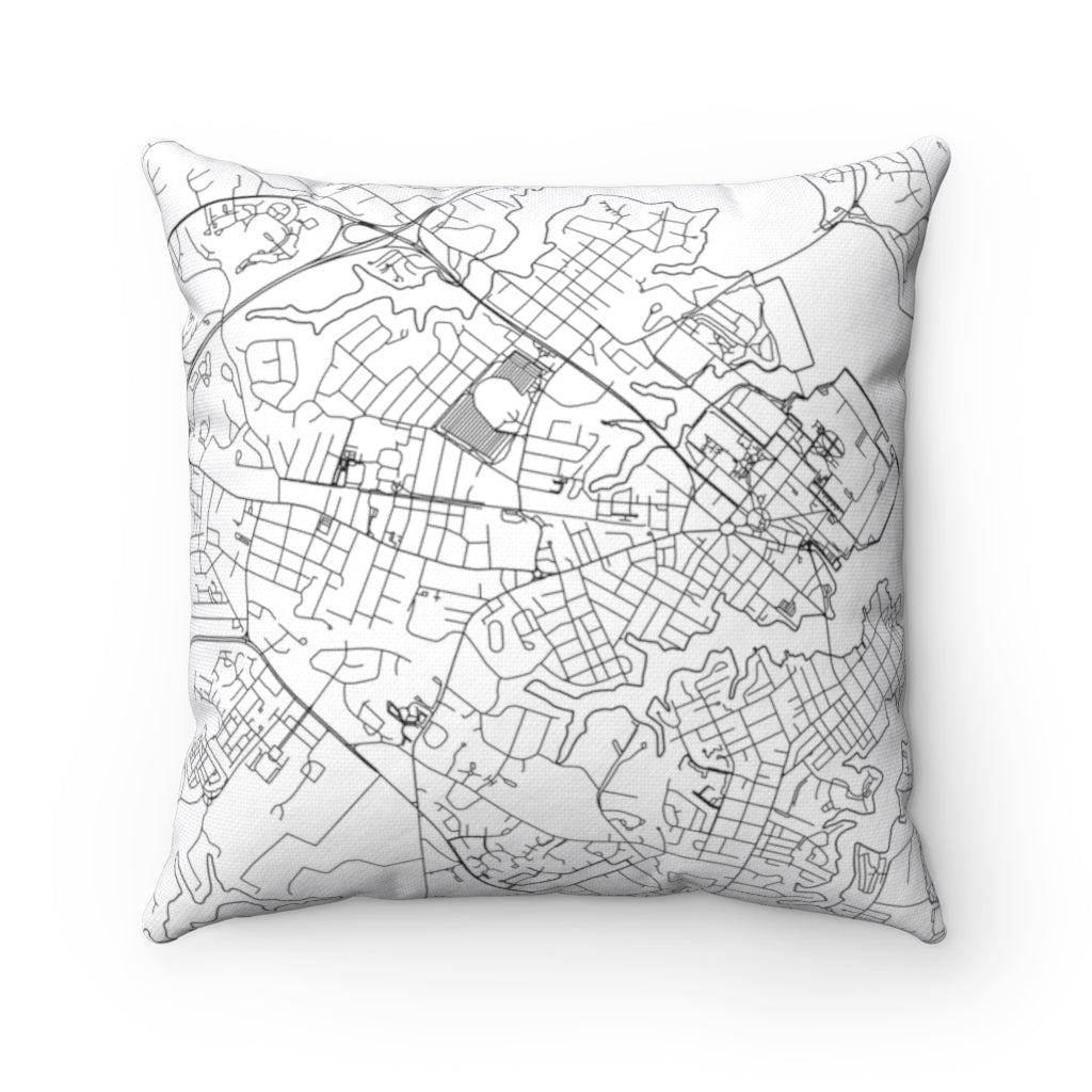 Map of Annapolis - Square Pillow - White