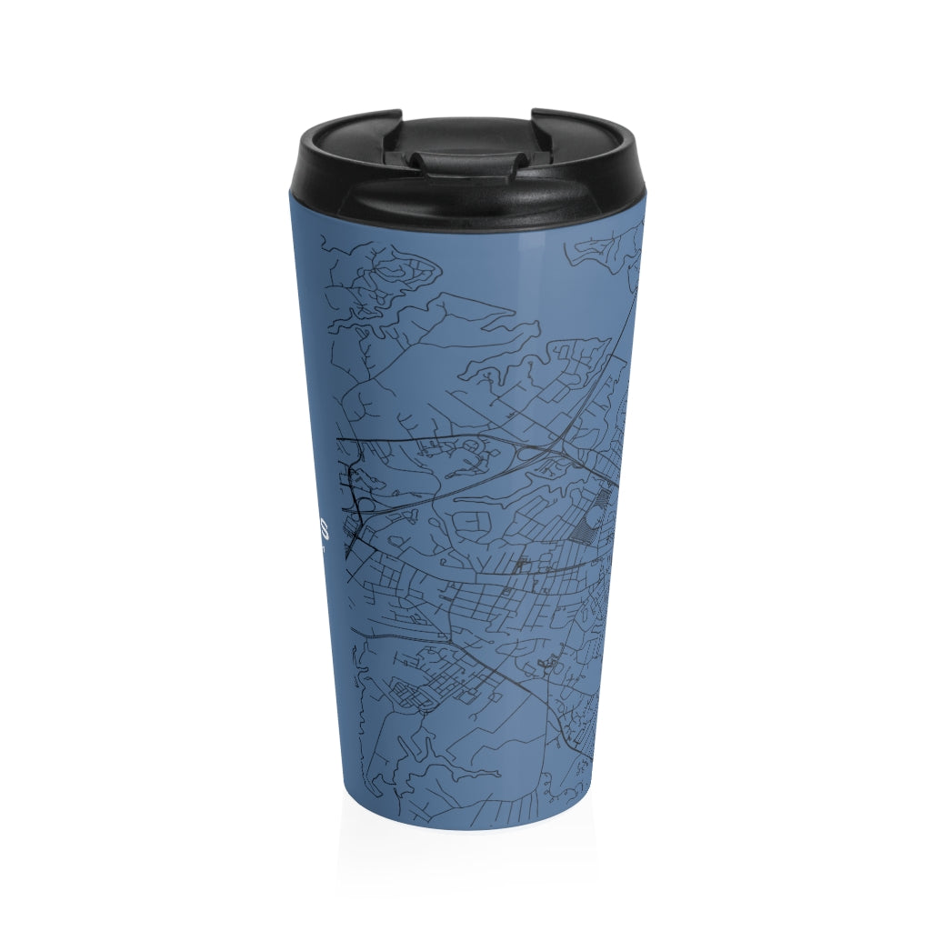 Map of Annapolis - Stainless Steel Travel Mug - Blue