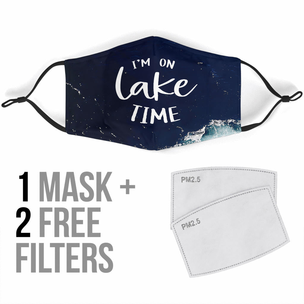 I'm On Lake Time (Oceanscape) - Standard Face Mask (With Filters)