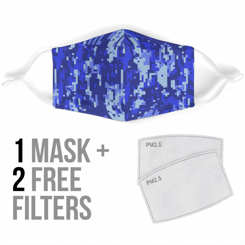Sea Camo - Standard Face Mask (With Filters)